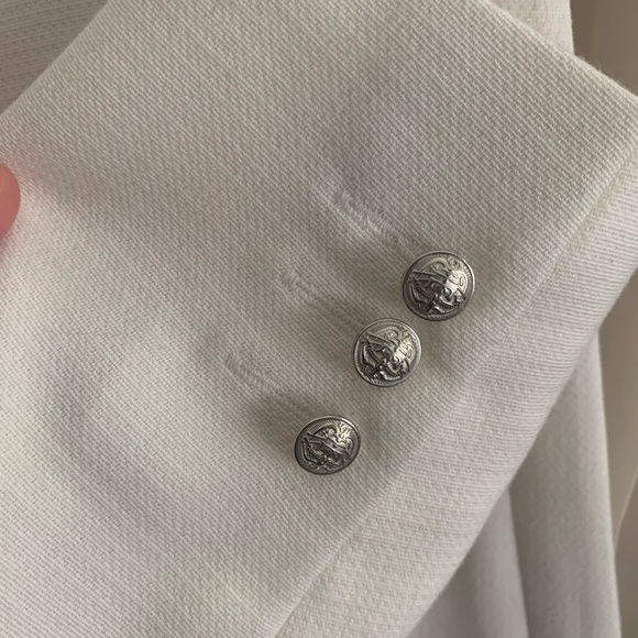 White Military inspired Blazer - Picture 2 of 7